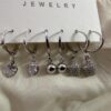 Charm hoop earrings