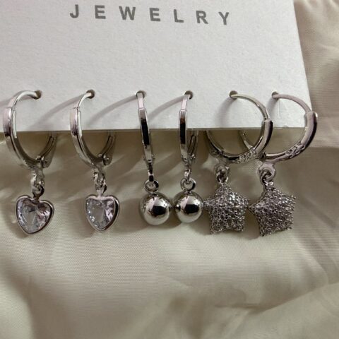 Charm hoop earrings