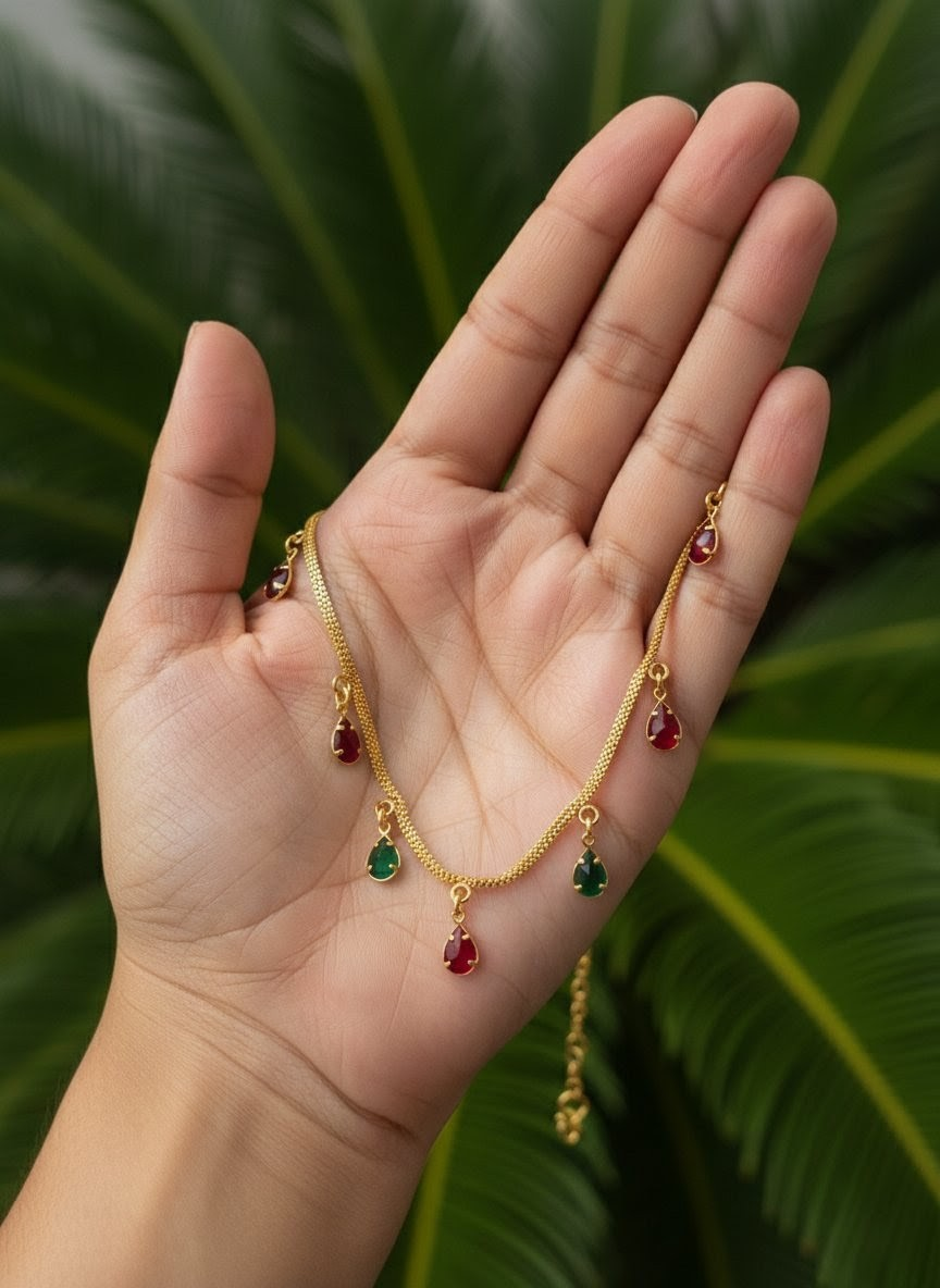 Minimal Drop Charm Necklace - Image 2