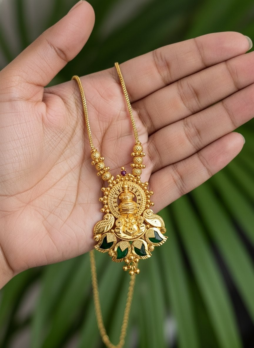 Gold Plated Kathakali Palaka Mango Necklace