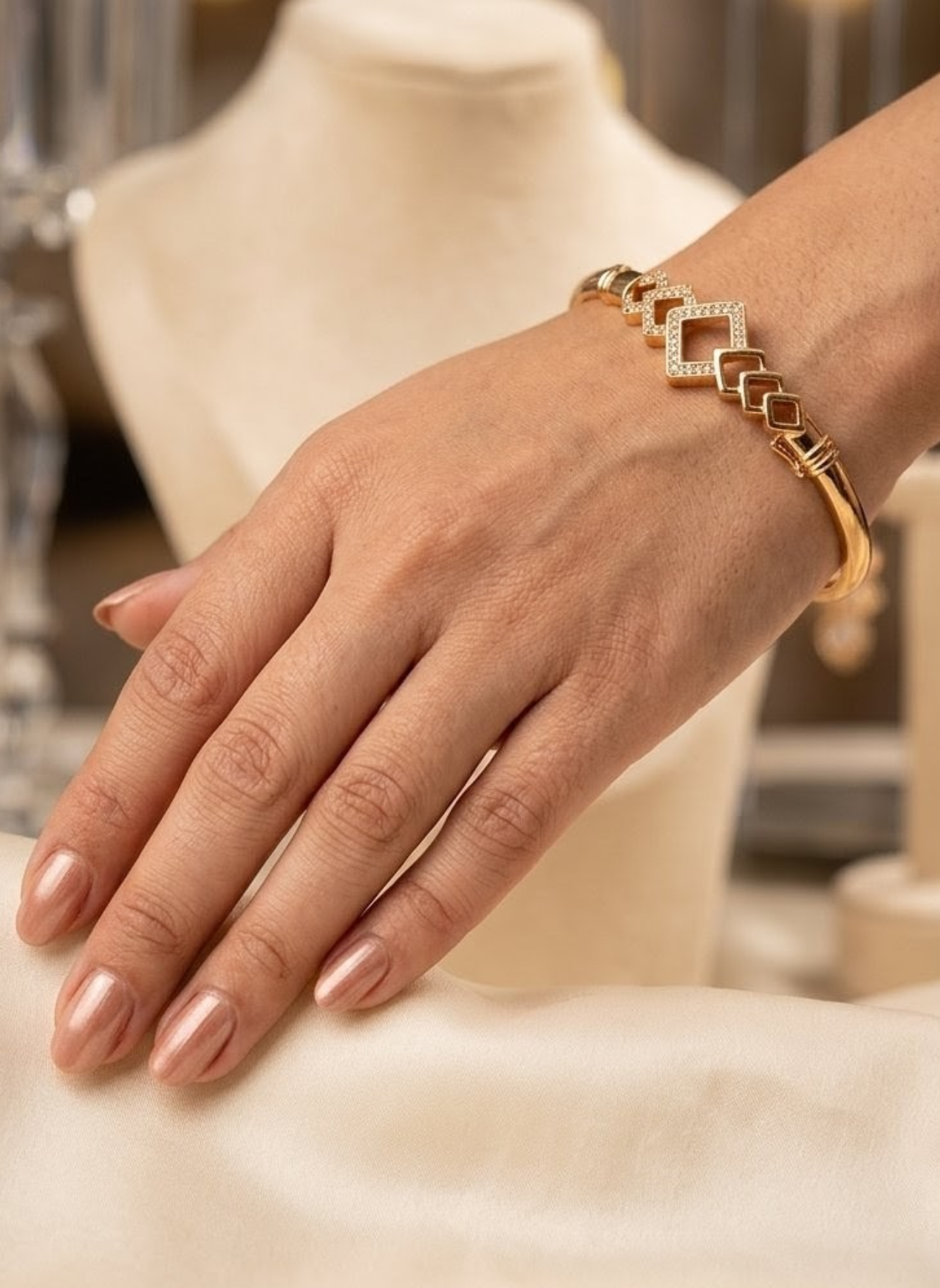 Rose gold daily wear bracelet
