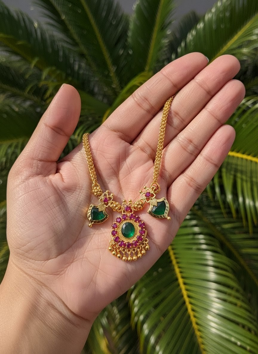 Traditional kerala palakka necklace