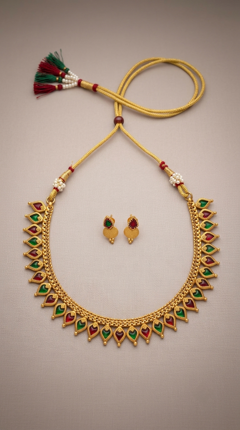 Multi Color Stoned Necklace