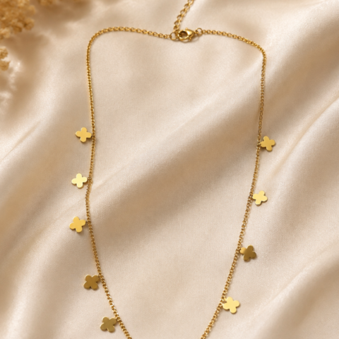 Golden Clover Necklace