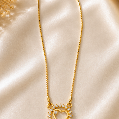 Halo Heart Pendant Necklace
